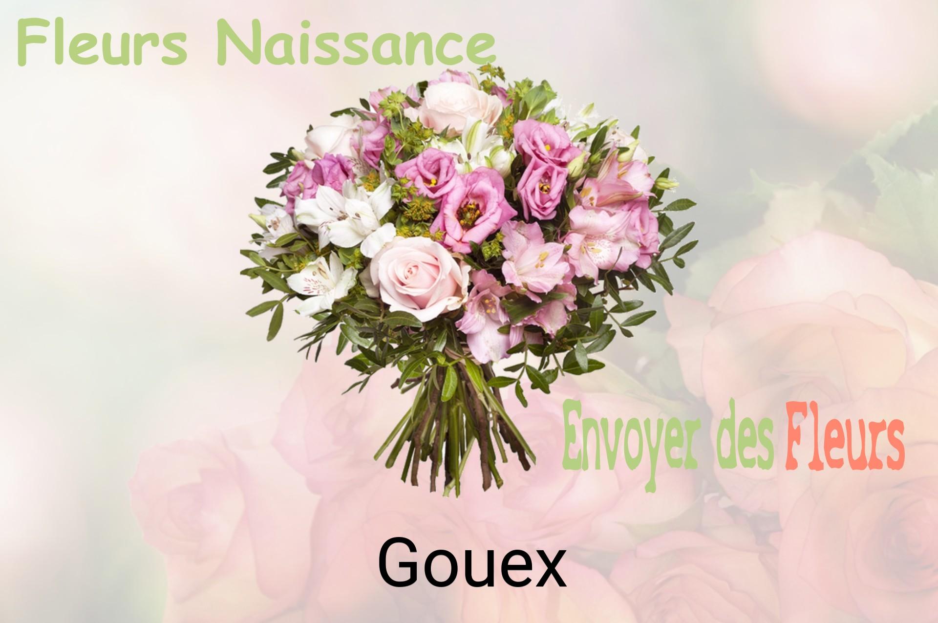 Bouquet de fleurs de naissance livré à Gouex